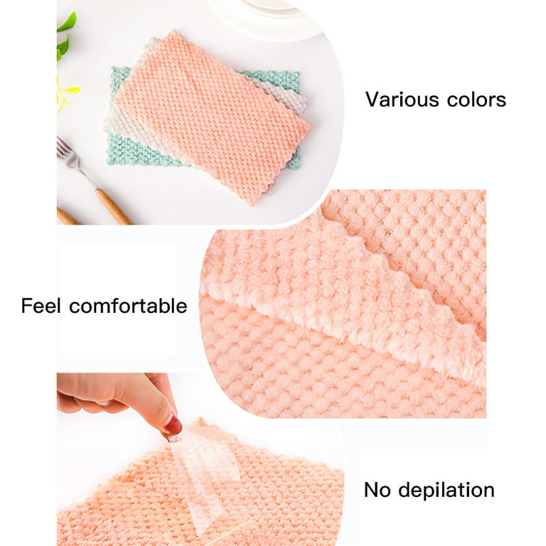 10pcs/pack Multicolor Kitchen Towels Set (pineapple Grid Pattern