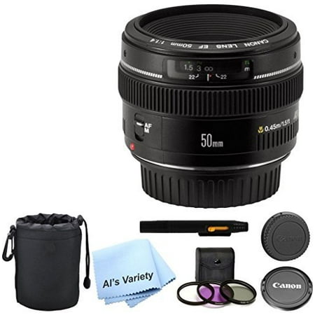 Canon EF 50mm f/1.4 USM Standard & Medium Telephoto Lens AL'S VARIETY Premium Lens Kit + 5pc
