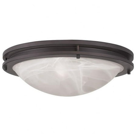 3 Light Flush Mount in Contemporary Style 17 inches Wide By 5 inches High-Bronze Finish Bailey Street Home 218-Bel-1261277