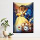 thumbnail image 3 of Tapiz de La Bella y la Bestia para hombre, dormitorio de niños, sala de estar, decoración de pared, 3 of 8
