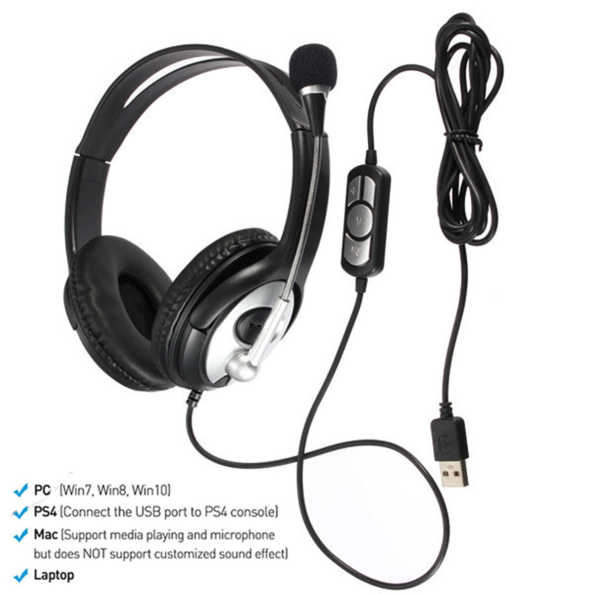 headset with microphone and usb connection