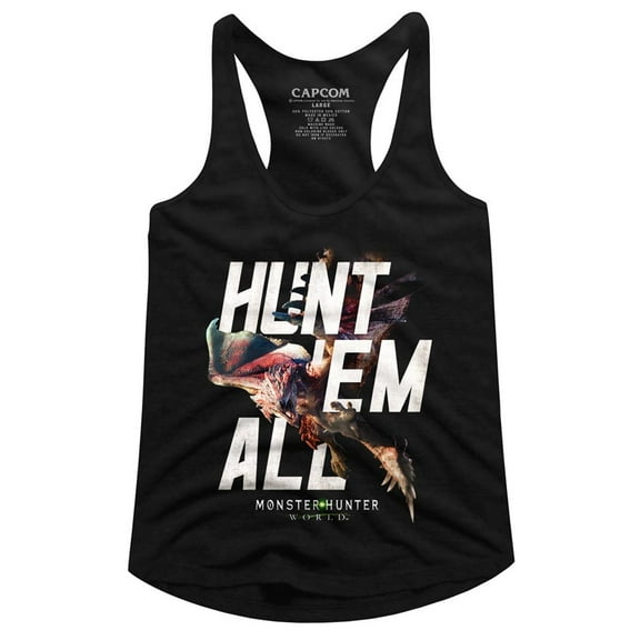 Monster Hunter Hunt 'Em All Women's Racerback Tank Top