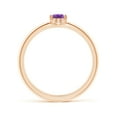 thumbnail image 2 of ANGARA Natural Classic Solitaire Oval Amethyst Promise Ring in 14K Rose Gold for Women (Size-6x4mm) | February Birthstone, Birthday, Anniversary, Jewelry Gift for Women | Natural Amethyst Ring, 2 of 10