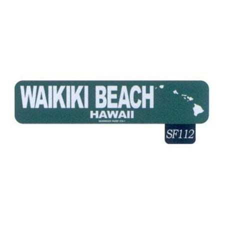 Paradise Surf Sign - Seaweed Surf Co SF112 4X18 Aluminum Sign Waikiki Beach