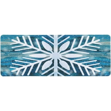 KXMDXA Vintage Wooden Snowflake and Snowfall Extra Extended Large Gaming Mouse Pad Mat Desk Pad Keyboard Mat 31.5x12 inch