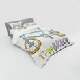 thumbnail image 2 of Ambesonne Cartoon Bedding Set 4 Pcs, Bicycle Love Words, Queen, Multicolor, 2 of 2