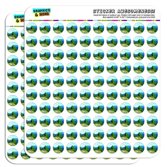 Machu Picchu Peru Travel 1/2" (0.5") Scrapbooking Crafting Stickers