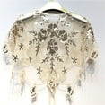 thumbnail image 4 of Wraps 2 Cape Châle en Maille Robe Wrap avec Étole à Paillettes pour Soirée Style Rétro Gatsb Élégant Femmes, 4 of 4