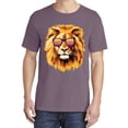 thumbnail image 2 of Wild Bobby, Lion With Sunglasses, Animal Lover, Garment-Dyed Washed Look Short Sleeve T-Shirt, Rosewood, Medium, 2 of 3