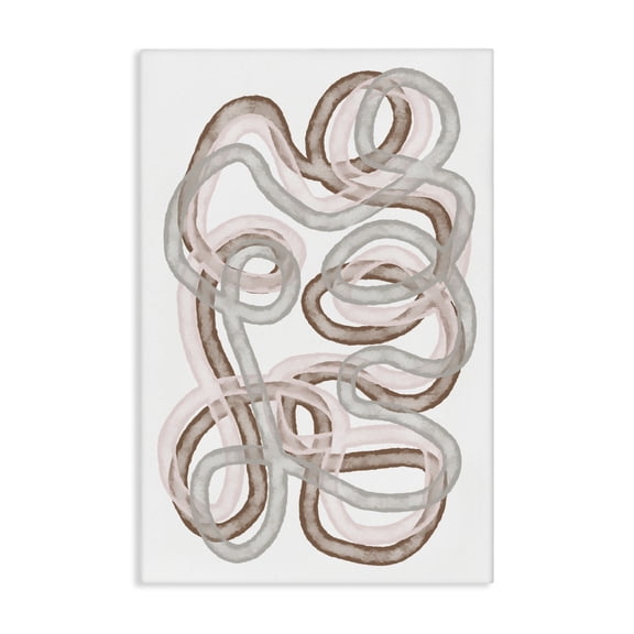 Stupell Industries Contemporary Swirling Neutrals Abstract Painting Wrapped Canvas Canvas Art Print Wall Art, 16 x 24