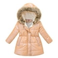 thumbnail image 6 of Children Boys Girls Down Coat Winter Autumn Thicken Woolen Hooded Cotton-padded Parka Coat Warm Jackets Toddler Kids Outerwear, 6 of 6