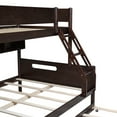 thumbnail image 2 of Euroco Wood Twin over Full Bunk Bed with Storage Cabinet for kids Room, Espresso, 2 of 6