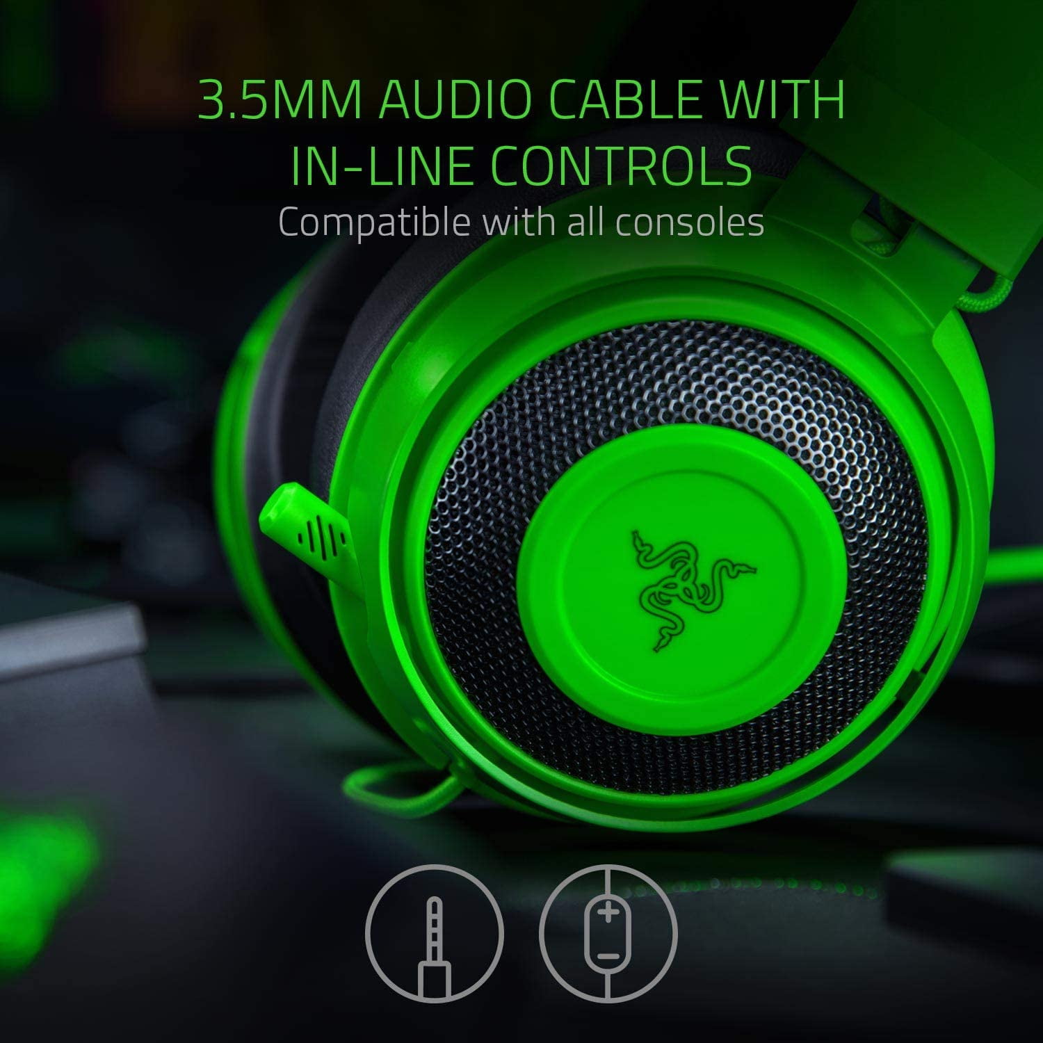 Razer Kraken Competitive Gaming Headset - Noise Cancelling