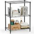 thumbnail image 1 of M MZG 3-Tier Wire Utility Shelving Organizer, 450 lbs Steel Storage Rack for Home, Kitchen, Office, 11.8"D x 17.7"W x 26.3"H, Grey, 1 of 7