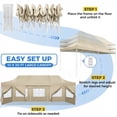thumbnail image 3 of SANOPY Heavy Duty 10'x 30' Pop up Canopy, Commercial Canopy, Waterproof Outdoor Party Tent, Instant Wedding Canopy with 8 Removable Sidewalls, Carrying Bag, 147Ibs, Khaki, 3 of 7