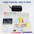 thumbnail image 4 of Large Pencil Case Big Capacity Pen Bag 3 Compartment Large Storage Pouch Marker Pen Case, 4 of 5