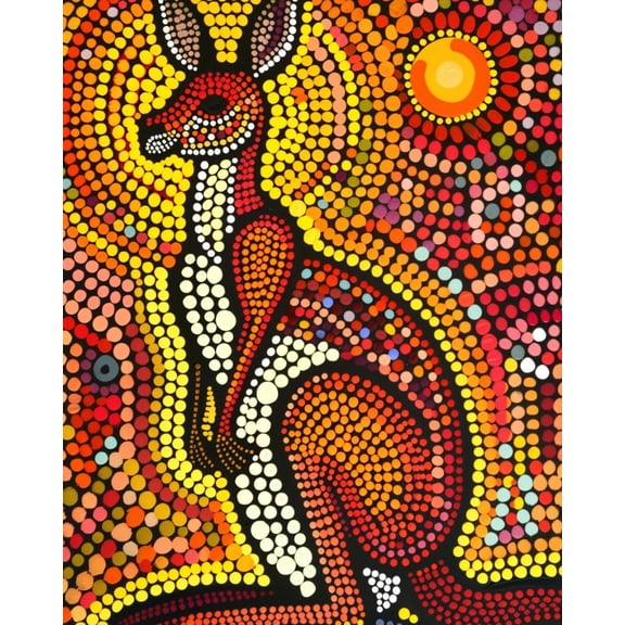 Paint by Numbers for Adults Kids Beginner Kangaroos at Sunset DIY Acrylic Painting by Numbers Kits with Brushes Acrylic Pigment Home Decoration Gifts 16 x 20 inch