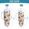 thumbnail image 3 of 30 oz Insulated Stainless Steel Tumbler Double Wall Stainless Steel Tumbler with 2-Way Drinking Watercolor Farm Animals, 3 of 9