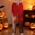 thumbnail image 2 of RUPKUL Men Halloween Costume Drawstring Halloween Pjs Men Ultra-Soft Men's Pajama Bottoms High Waist Wide Leg Pj Pants, XL, 2 of 8