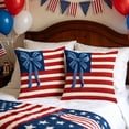 thumbnail image 4 of Fuebueo 18x18 Patriotic Pillow Covers, 2 Pack American Flag 4th of July Decorations, Cushion Cases for Sofa Couch Bedroom Living Room Decor,, 4 of 6