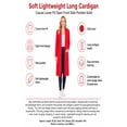 thumbnail image 6 of Women's Casual Loose Fit Side Pockets Solid Soft Lightweight Long Cardigan, 6 of 6