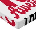 thumbnail image 2 of Ambesonne Saying Fitted Sheet, 70 Years Lettering Party, Twin XL Size, Dark Coral White, 2 of 3