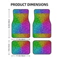 thumbnail image 2 of Xecao Colorful Glitter Print Car Foot Mat Set of 4 Pieces Neoprene All-Weather Dust-Proof Stain-resistantCar Interior Decorative mats Non-Slip Mats, 2 of 6