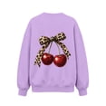 thumbnail image 7 of Edvintorg Girls Sweatshirts Cute Printed Long Sleeve Loose Pullover Top Solid Color Crew Neck Casual Sweatshirt Little Girls Clothes Size 1-13, 7 of 7