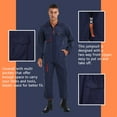 thumbnail image 7 of Aislor Mens Mechanic Uniforms Long Sleeve Zip Up Coverall Stain and Wrinkle Resistant, 7 of 7