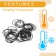 thumbnail image 5 of 50 Pcs 26mm ID x 1.5mm CS Universal Car O Ring Seal Gasket - Car - Faucet Repair Trucks Suvs Trailer Tube Sealing Waterproof - NBR Rubber Black, 5 of 6