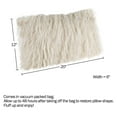 thumbnail image 2 of Somerset Home Mongolian Faux Fur Lumbar Pillow for Adult– 12x20” Cover & Insert, Ivory, 1-piece, 2 of 3