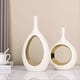 thumbnail image 2 of White and Gold Vase Ceramic White Vases Home Decor, 2 of 5