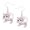 Earring-Pink, variant on Cat Pendant Necklace or Earring Clear Rhinestone Crystal Rhodium Plated 17 Inch Snake Chain J0261-CR