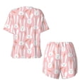 thumbnail image 5 of Naloa Cute Rabbit Carrot Women's Short-Sleeved Pajama Set, Loungewear, Summer pajamas, Breathable Cozy - 3X-Large, 5 of 9