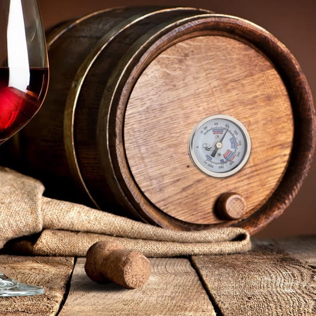 unbranded Termómetro De Acero Inoxidable Con Rosca Para Envases De Vino Con Dial Claro Y Resistente