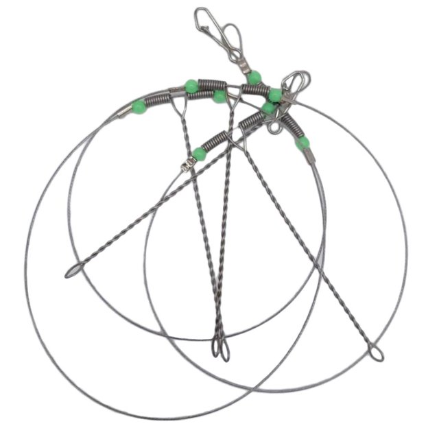 Anzuelos de Pesca Kusrkot Acero Inoxidable Antibobinado 5 uds 80cm