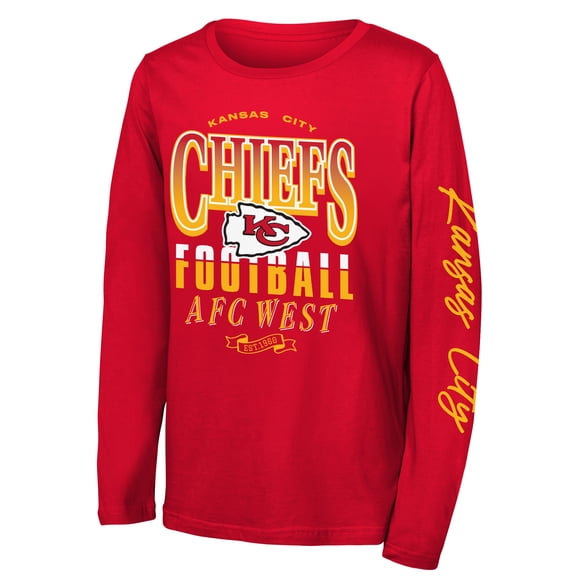 Youth Outerstuff Red Kansas City Chiefs Real Ones Long Sleeve T-Shirt