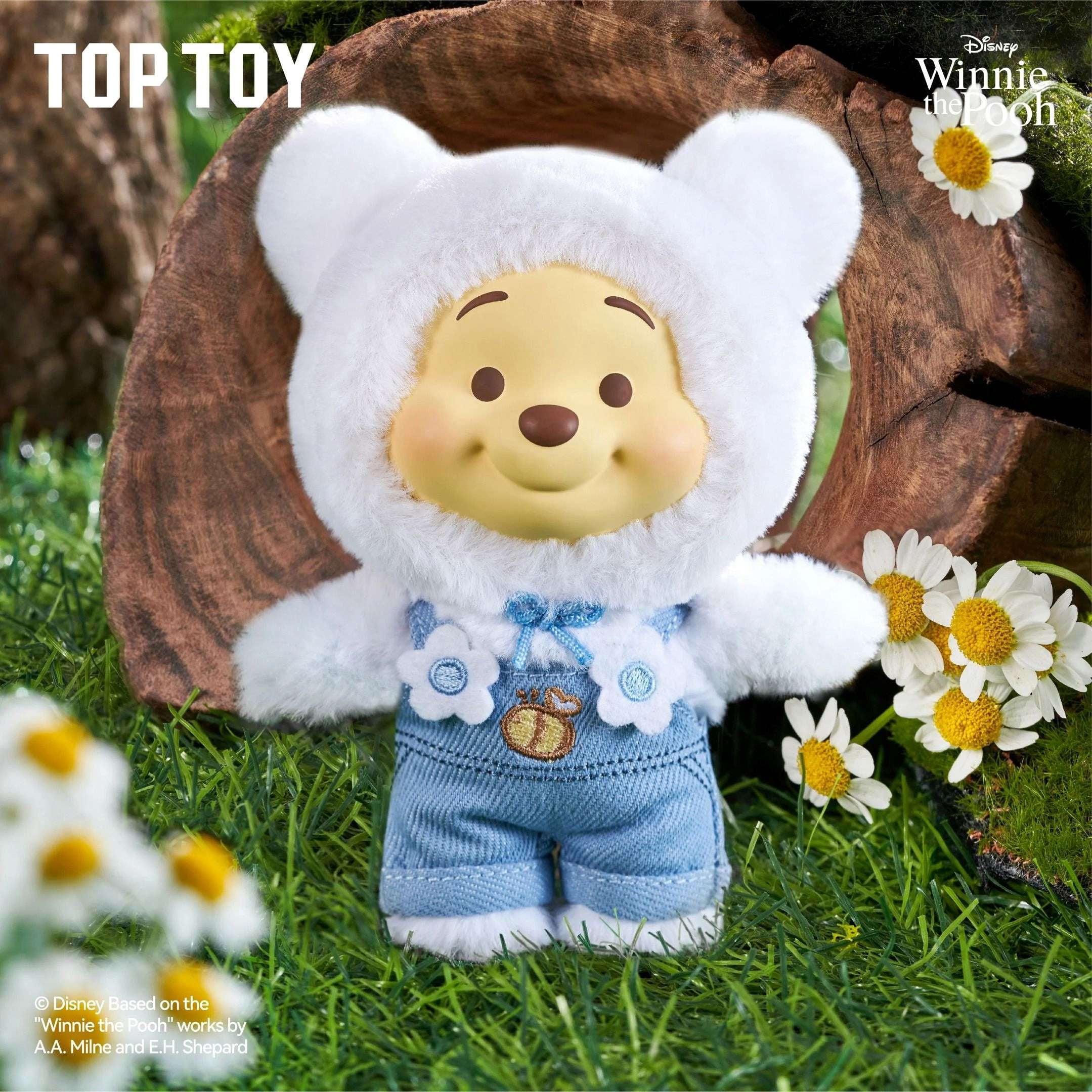 TOPTOY Disney Winnie the Pooh Candy Bear Series Vinyl Plush Keychain Blind Box