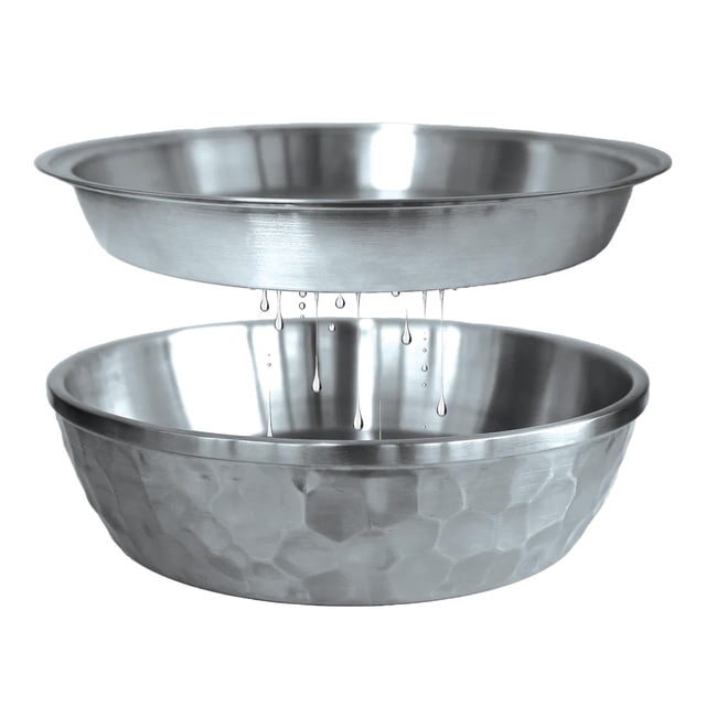 Cuenco para servir Seafood Bowl Toadfish 12 de acero inoxidable de 2 capas