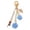 C, variant on Rose Keychain Charms Set with Chain Tassel, Cute Flower Key Chain Rose Gold Pendant, Colorful Rose Keyring for Women Purse Bag Car Keys Accessories