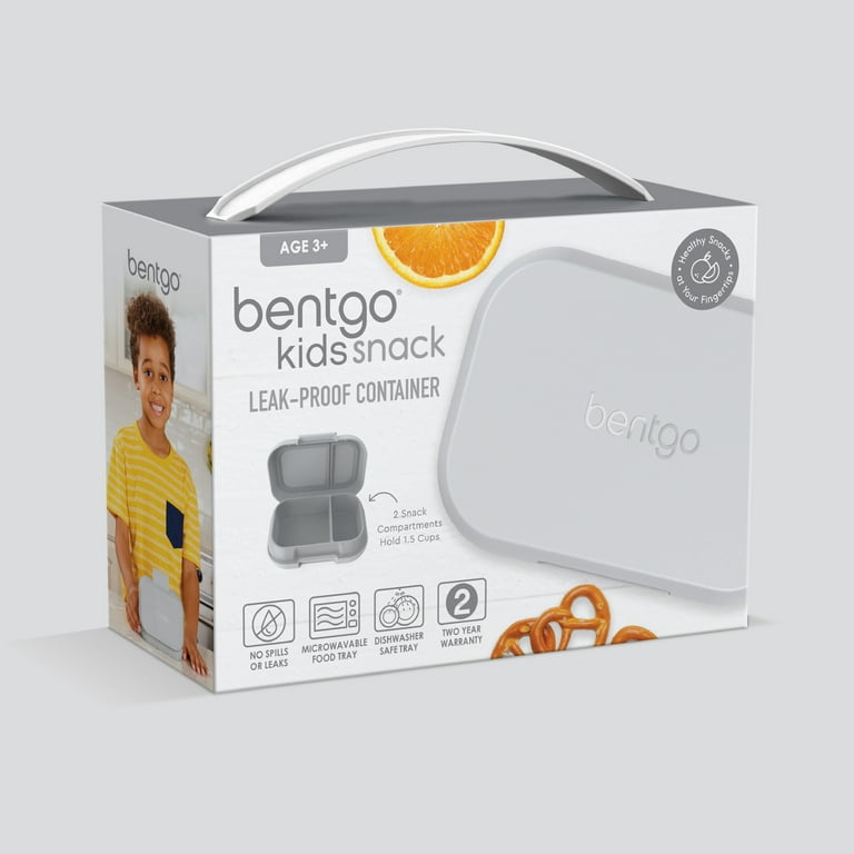 Bentgo Kindersnack - 2 compartimenten lekvrije Bento-stijl voedselopslag voor snacks en kleine maaltijden, gemakkelijk te openen vergrendeling, vaatwasmachinebestendig en BPA-vrij - ideaal voor Bentgo Kindersnack - 2 compartimenten lekvrije Bento-stijl voedselopslag voor snacks en kleine maaltijden, gemakkelijk te openen vergrendeling, vaatwasmachinebestendig en BPA-vrij - ideaal voor
