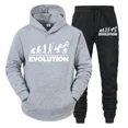 thumbnail image 5 of Conjunto de ropa deportiva para hombre, sudadera con capucha y pantalones para amantes del ciclismo, ropa deportiva de otoño, pantalones para correr, chándales unisex, 5 of 5