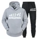 thumbnail image 4 of Conjunto de ropa deportiva para hombre, sudadera con capucha y pantalones para amantes del ciclismo, ropa deportiva de otoño, pantalones para correr, chándales unisex, 4 of 4