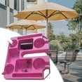 thumbnail image 4 of Bandeja de mesa para sombrilla de Patio,Accesorio de playa al aire libre portátil,2 ranuras para teléfono, soporte para sombrilla, soporte para Rosa, 4 of 8