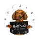 thumbnail image 5 of Reloj de pared de perro salchicha, reloj colgante silencioso, números arábigos, práctico, decoración de pared, reloj colgante de cachorro para sala de 30 centímetros, 5 of 8