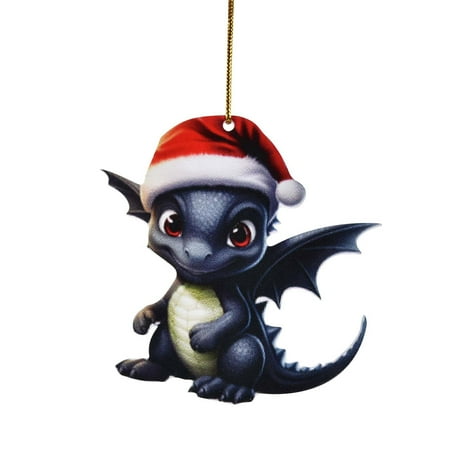 

OVNVUSKG 2D Adorable Flying Dragon Baby Christmas Ornament Unique Shape and Charming Design Adding A Glimmer to The Holiday Atmosphere Hot for Chandelier