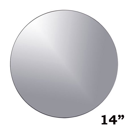 Balsacircle 4 Pcs X Round 14 Glass Mirror Wedding Table