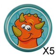 thumbnail image 1 of 5 platillos voladores flexibles con diseño de dibujos animados circulares para atrapar triceratops para niños 5 piezas, 1 of 6