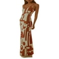 thumbnail image 2 of PENGXIANG Robe Longue Sans Manches Tricotée pour Femmes Bretelles Spaghetti Dos Nu Maxi Robes, 2 of 6