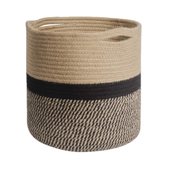 Cesta De Almacenamiento De Cuerda De Algodón, Contenedores De Almacenamiento Duraderos Para Guardería, Lavandería, Toalla, Ropa, Cosméticos, Libros